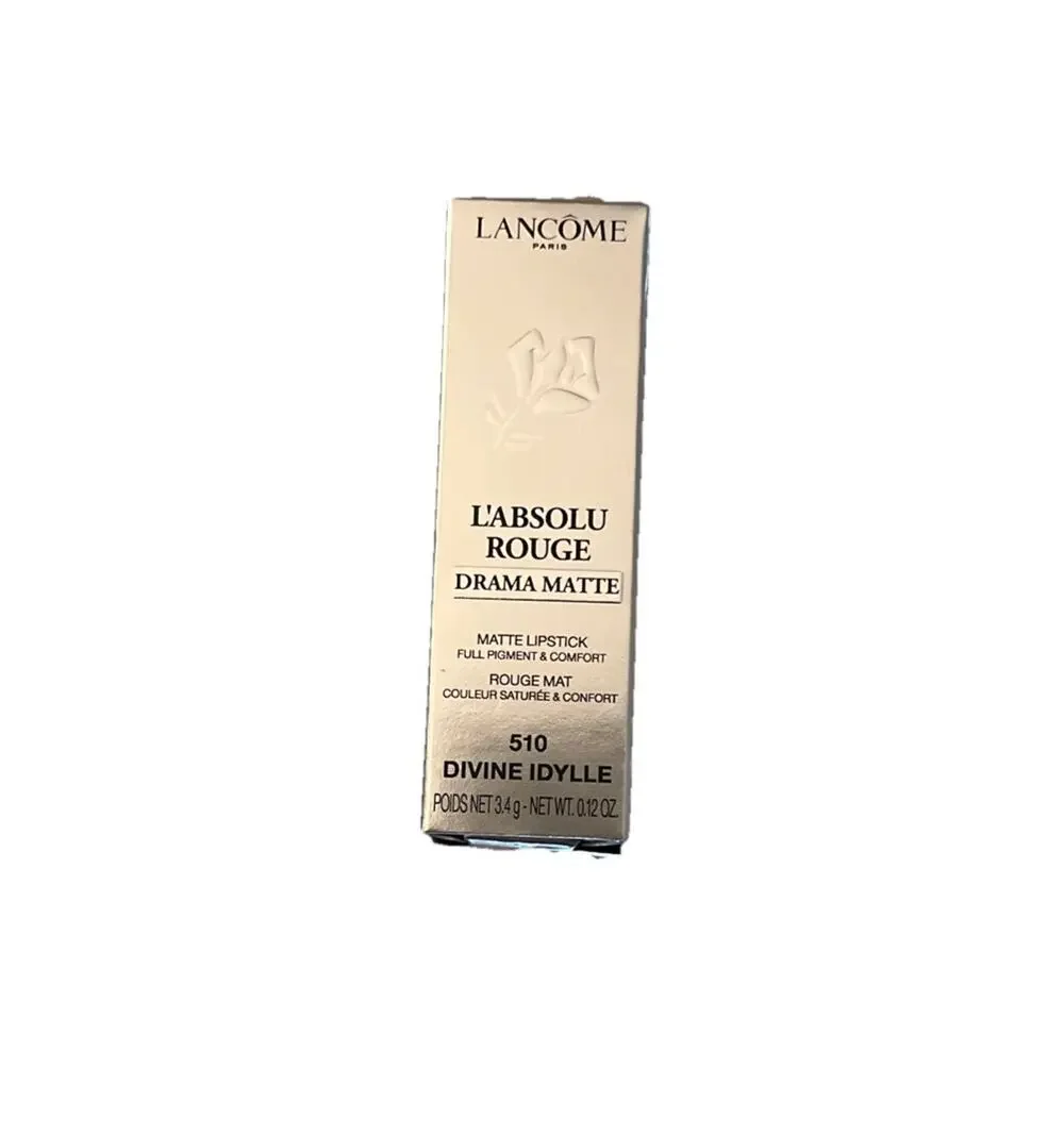New Lancome L'absolu Rouge Drama Matte 510 Divine Idylle Lipstick 0.12oz/3.4g